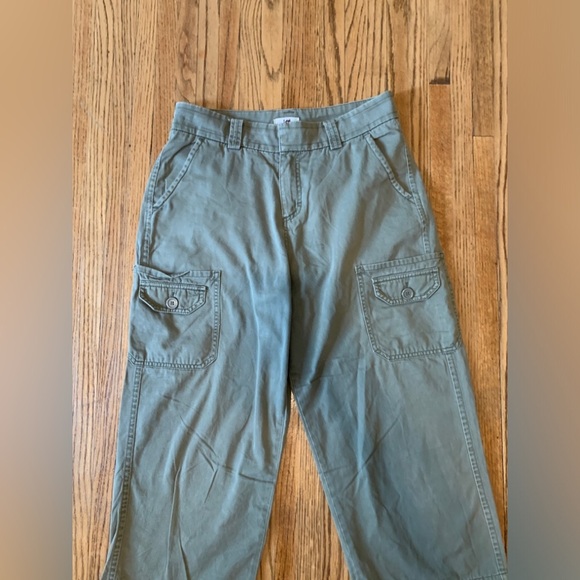 VTG Lee 90s 2000s y2k Baggy Green Cargo Pants Wide Leg 12 Utility Loose Durango - Picture 8 of 11